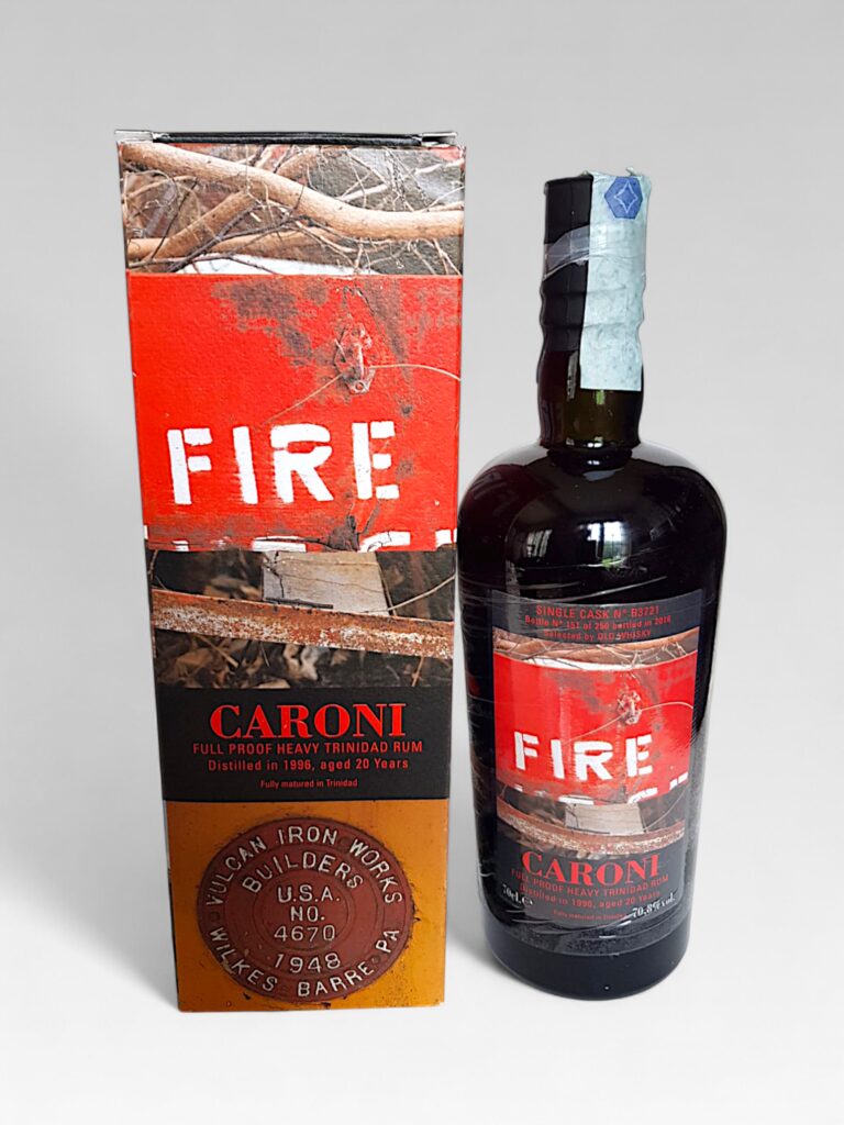 CARONI CASK 20 years 1996 Single Cask n°R3721 - One of 250 - bottled 2016 Old Whisky FIRE - View 1 | Rotamagus Wines