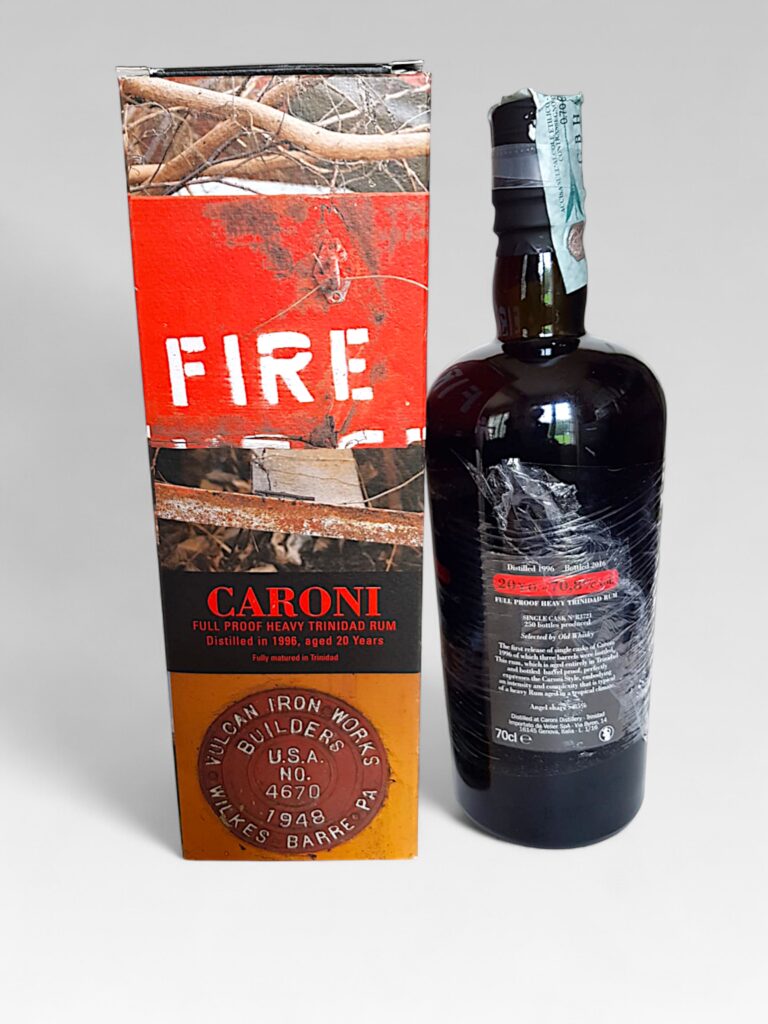 CARONI CASK 20 years 1996 Single Cask n°R3721 - One of 250 - bottled 2016 Old Whisky FIRE - View 2 | Rotamagus Wines