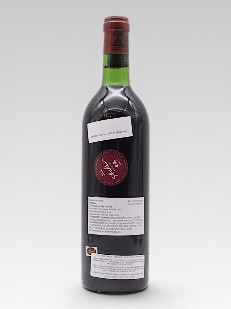 LAFITE ROTHSCHILD 1977 - View 2 | Rotamagus Wines